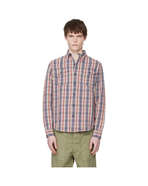 RRL Red Off- Lee Shirt for men