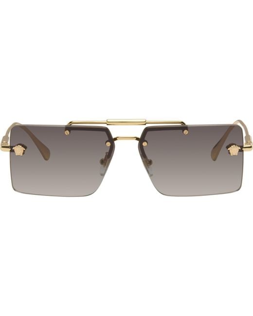 Versace Black Rimless Sunglasses for men