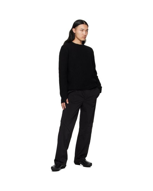 J EONGL I Black Wool 2Layer Knit Sweater for men