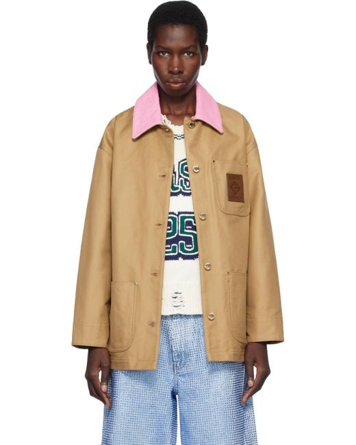Casablanca Natural Tan Cotton Workwear Jacket