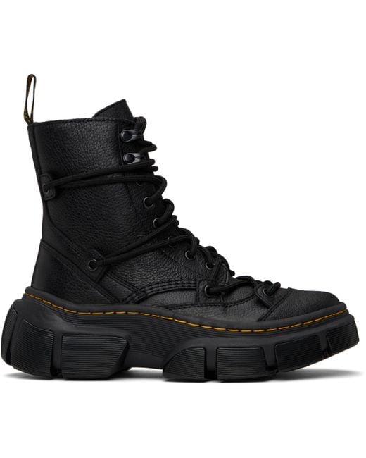 メンズ Dr. Martens ブラック Dmxl 8ホール レザー ブーツ Black