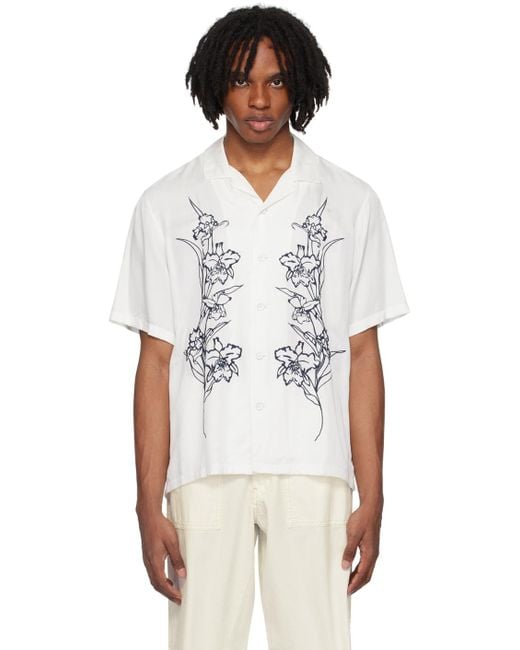 Rag & Bone White Avery Resort Shirt for men