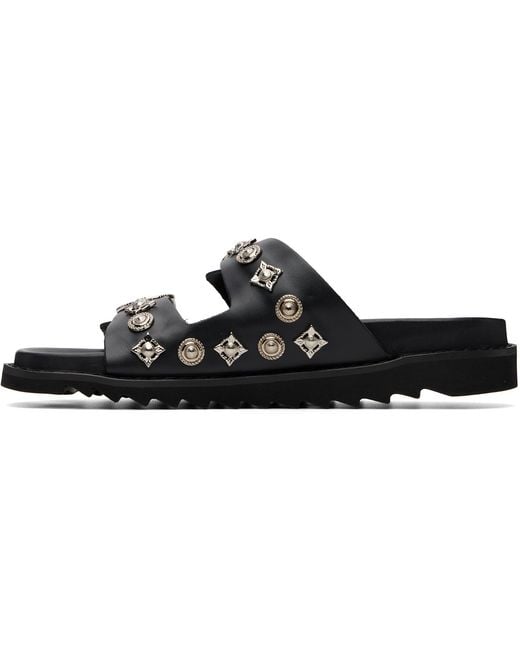 Toga Virilis Black Buckle Sandals for men