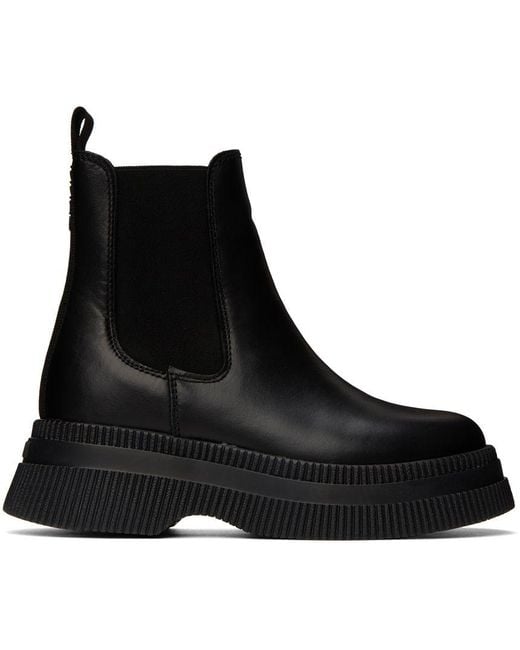 Ganni Black Creepers Chelsea Boots Lyst