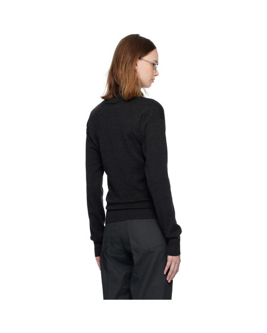 Lemaire Black Buttoned Fitted Cardigan