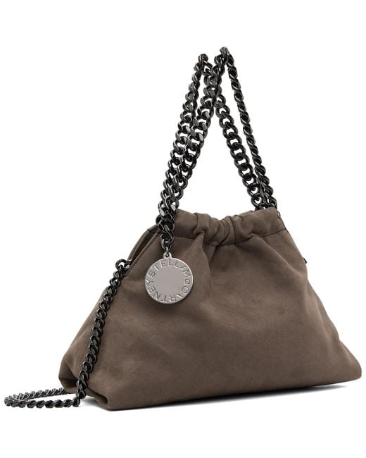 Stella McCartney Brown Taupe Falabella Mini Drawstring Bag