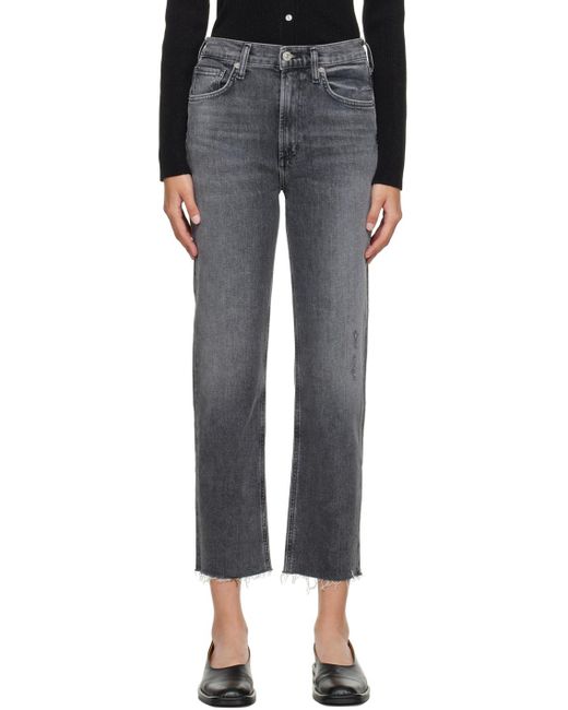 Citizens of Humanity Black Gray Daphne Jeans