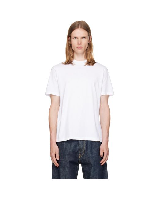 Jil Sander White Crew-Neck T-Shirt for men