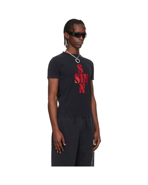 Vetements Black Sins Fitted T-Shirt for men