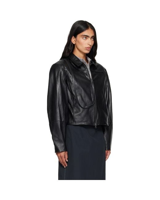 Paloma Wool Black Banui Leather Jacket