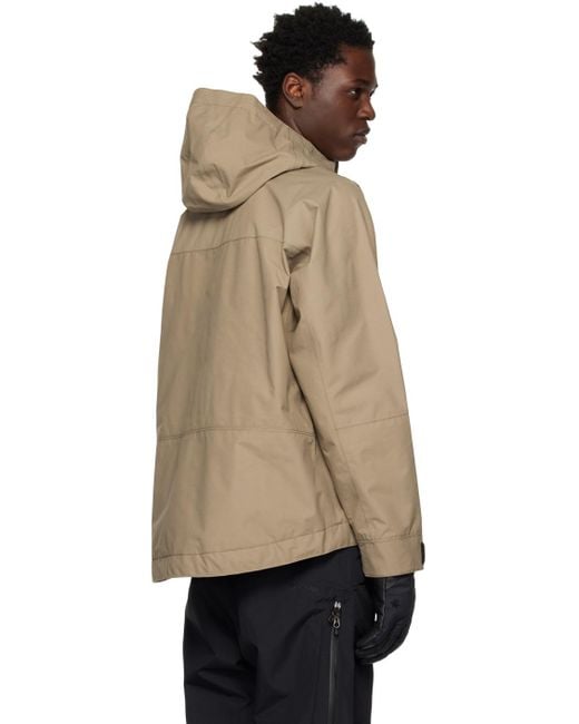 Goldwin Win Taupe Pertex Unlimited 2l Jacket in Black for Men