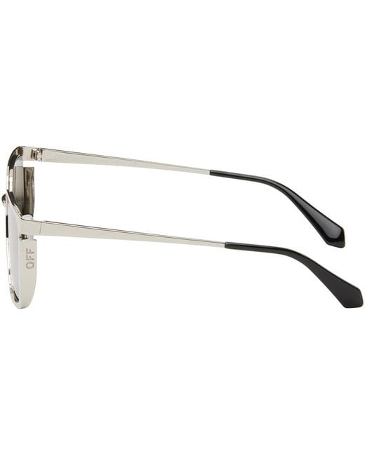 Off-White c/o Virgil Abloh Black Silver Yoder Sunglasses for men