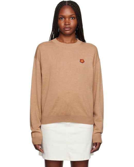 KENZO Multicolor Brown Paris 'boke Flower' Crest Sweater