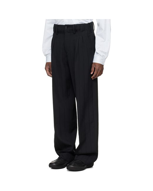 Kiko Kostadinov Black Tarhos Pleated Trousers for men