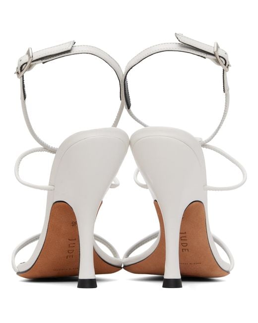 Jude White Mixer Heeled Sandals