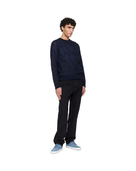 Givenchy Blue Crewneck Sweater for men