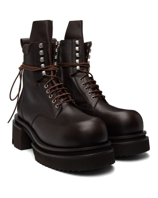 Rick Owens Black Tower Low Army Bogun Boots for men