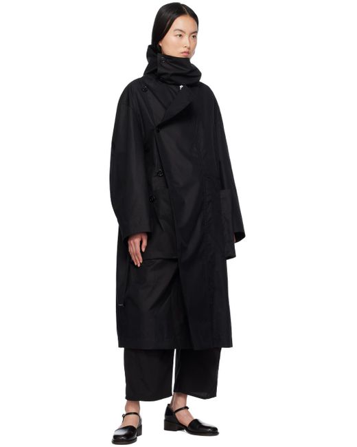 Lemaire Black Asymmetrical Coat