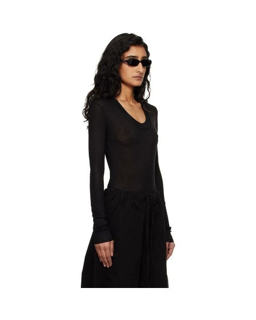 Entire studios Black Circle Neck Bodysuit
