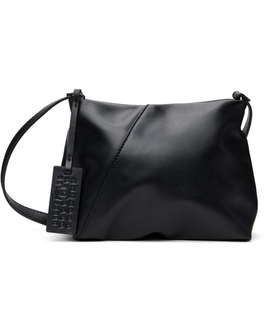 MM6 by Maison Margiela Black Folded Shoulder Bag for men