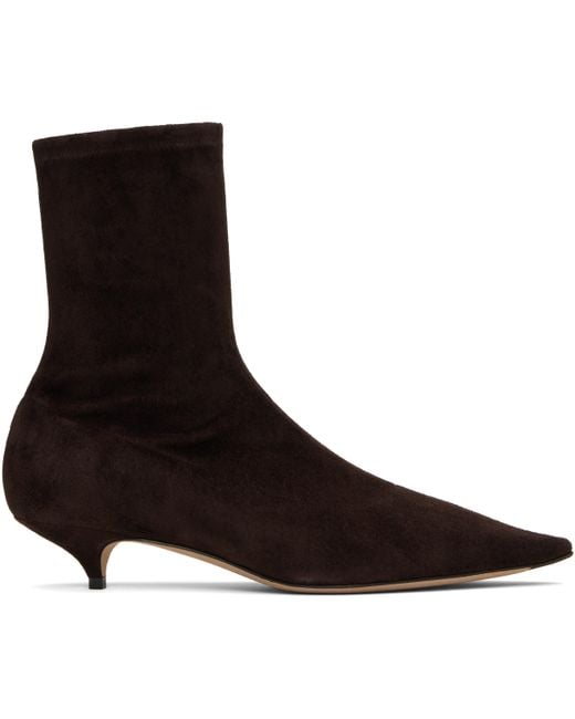 The Row Black Liisa Kitten Boots