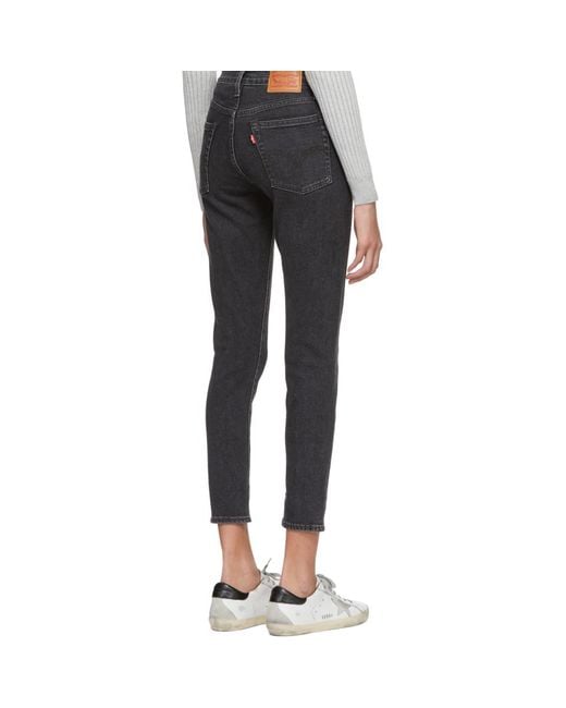 Levi's Black Wedgie Skinny Jeans | Lyst