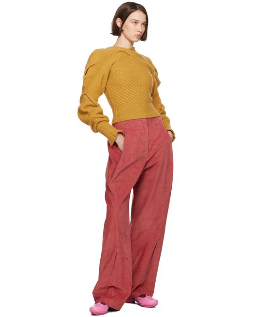 Kiko Kostadinov Red Venari Trousers