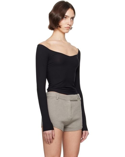 Skims ブラック Soft Lounge オフショルダー トップス Black