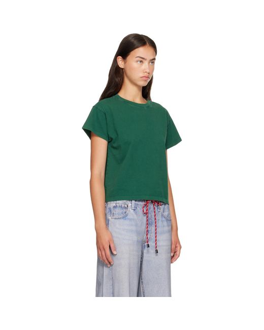 Rag & Bone Green Ragbone Kelly Washed Boxy T-shirt