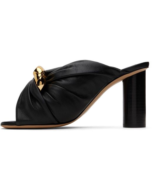J.W. Anderson Black Corner Leather Heeled Sandals