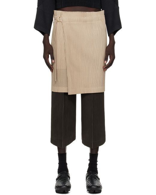 Homme Plissé Issey Miyake Black Light Mesh Miniskirt for men