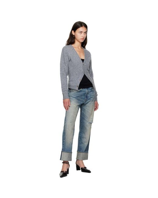 R13 Black Split Hem Cardigan