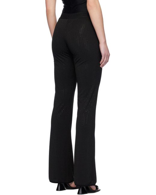 Versace Black Crystal-cut leggings