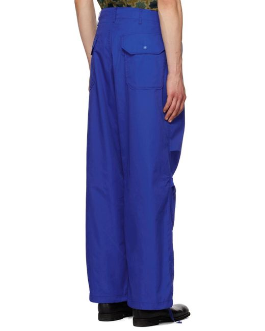 Engineered Garments Blue Pleated Trousers for men