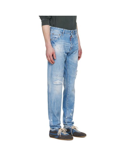 DSquared² Blue Light Wash Teddy Jeans for men