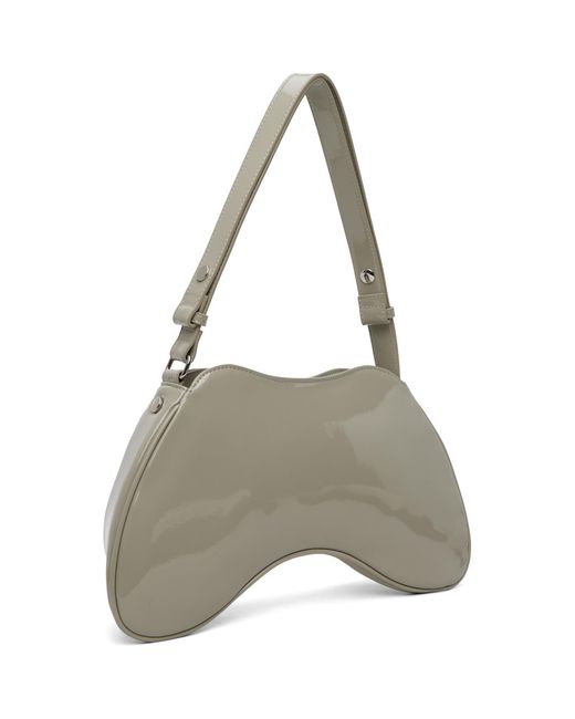 DIESEL Gray Taupe Play Shoulder Bag