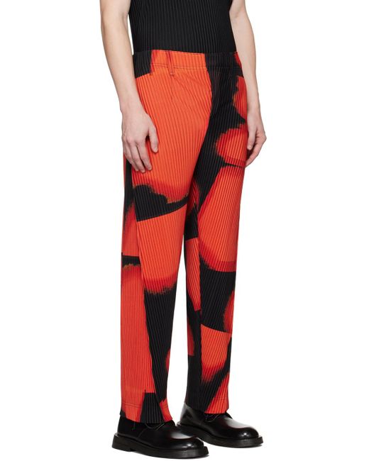 Homme Plissé Issey Miyake Red Lantern Trousers for men