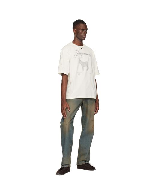 Jacquemus Multicolor Off- 'The Âne Short-Sleeve' T-Shirt for men