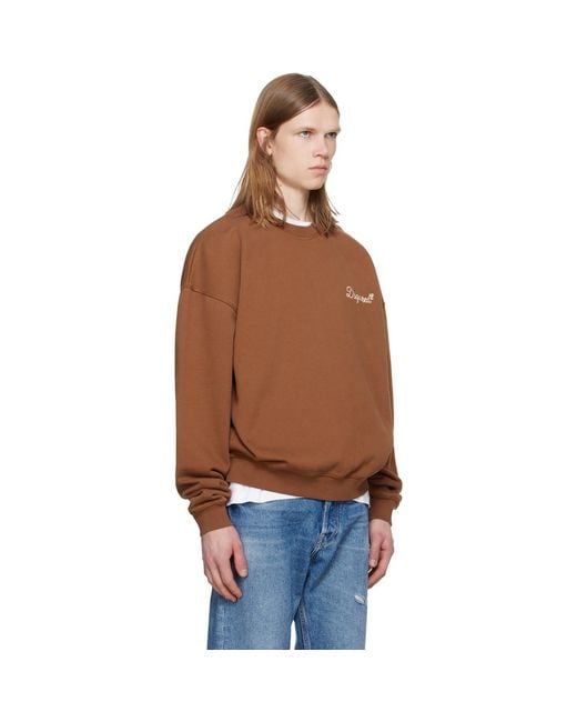 DSquared² Orange D2 Signature Relax Fit Crewneck Sweatshirt for men