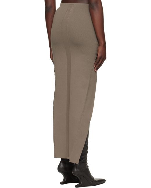 Rick Owens Hollywood Theresa Midi Skirt in Black | Lyst