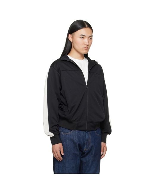 MM6 by Maison Margiela Black Striped Sleeves Track Jacket for men