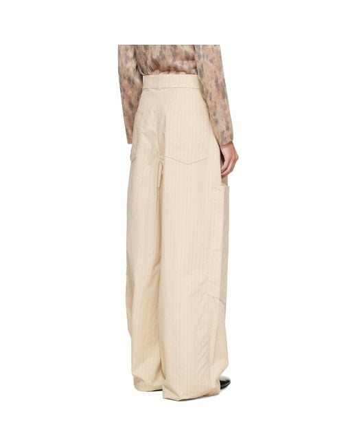 Ganni Natural Suiting Trousers