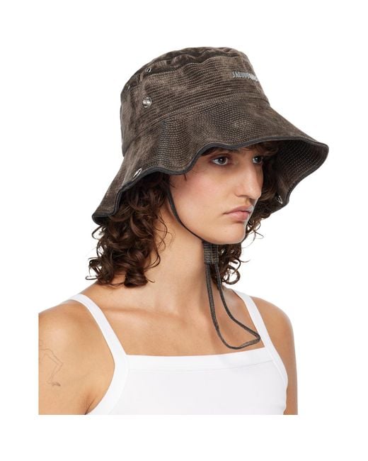 Jacquemus Multicolor Khaki 'The De-Nîmes Denim' Bucket Hat
