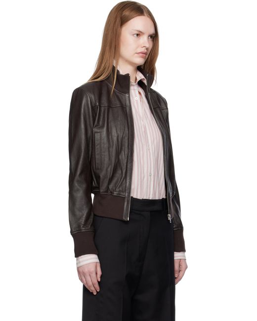 Frankie Shop Black Tobias Leather Jacket