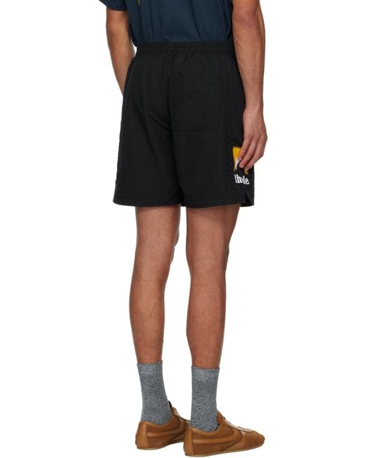 Rhude Black Moonlight Shorts for men