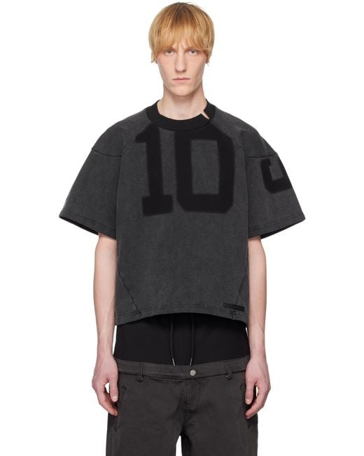 メンズ Spencer Badu ブラック Washed ジャージ Tシャツ Black