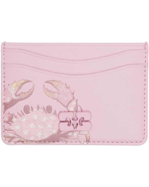 Ganni Pink Bou Card Holder