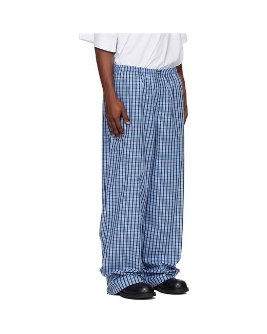 Vetements Blue Pyjama Pants for men