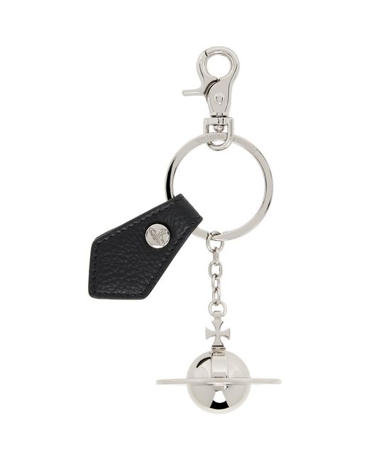 Vivienne Westwood Black 3D Orb Keychain