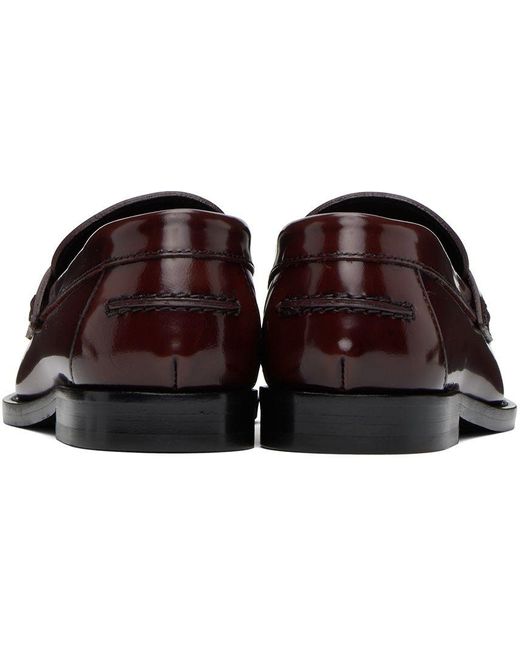 Burgundy versace slippers sale